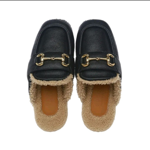 구찌 퍼 홀스빗 뮬 36.5