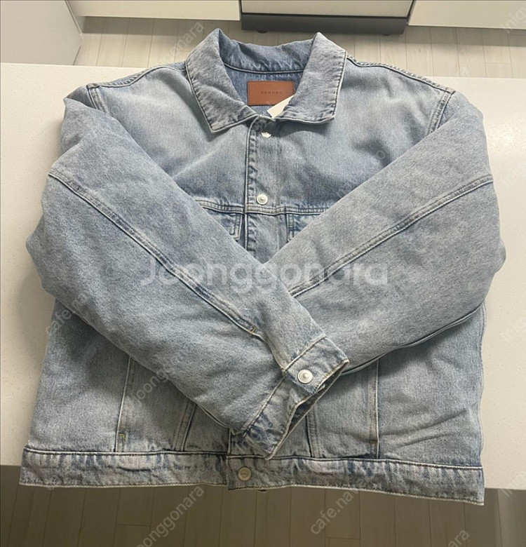 산드로 옴므 드롭 숄더 데님 자켓 52사이즈 새상품--8