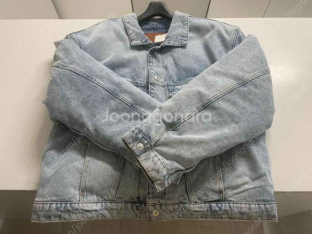 산드로 옴므 드롭 숄더 데님 자켓 52사이즈 새상품--7