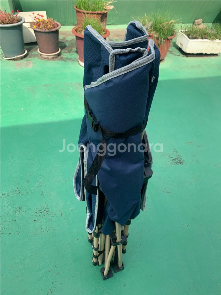 캠핑 야전 접이식 침대 네이비--1