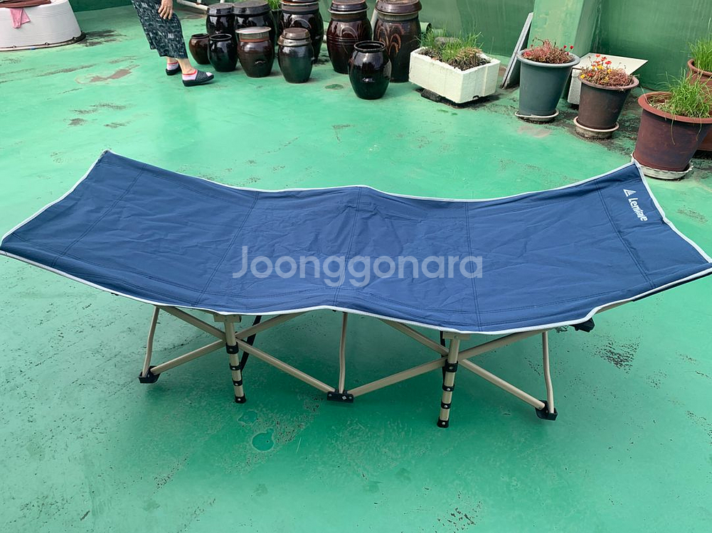 캠핑 야전 접이식 침대 네이비--0