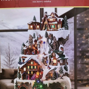 크리스마스 장식 멜로디 스키 산장