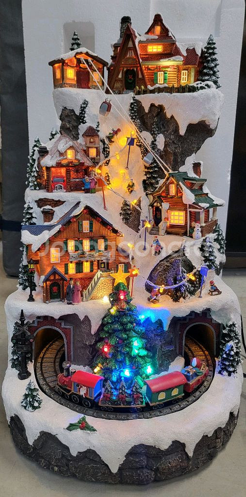 크리스마스 장식 멜로디 스키 산장--1