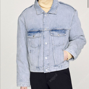 산드로 옴므 드롭 숄더 데님 자켓 52사이즈 새상품