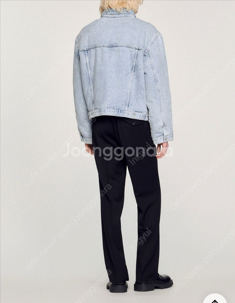 산드로 옴므 드롭 숄더 데님 자켓 52사이즈 새상품--2