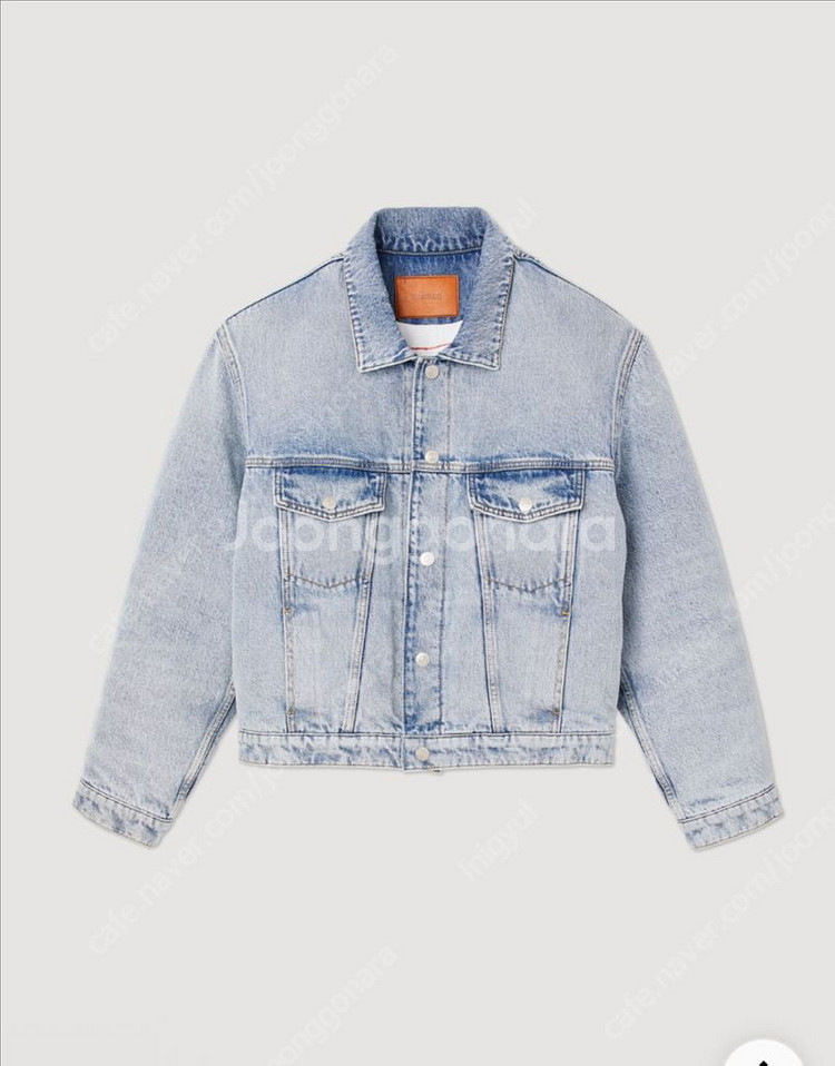 산드로 옴므 드롭 숄더 데님 자켓 52사이즈 새상품--6