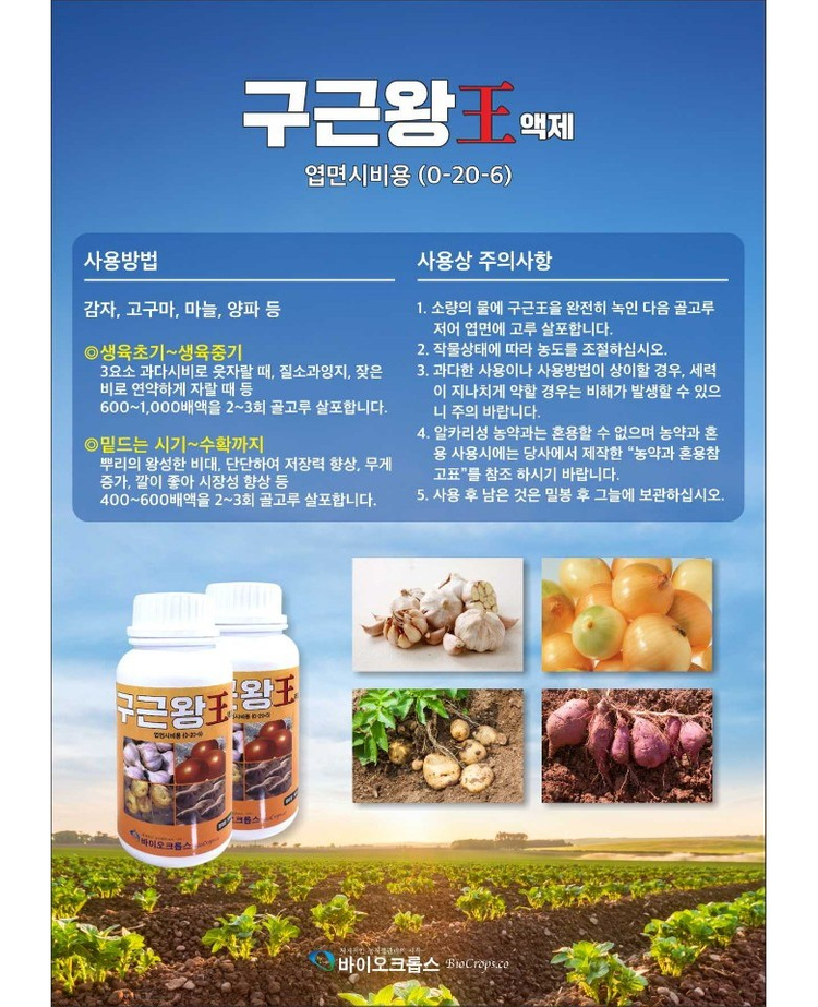 마늘,양파,감자,고구마 등 구근류 비대제(새제품)--3