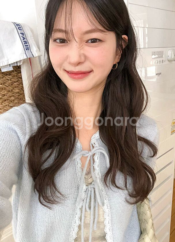 <(택0,새상품) 레이스 리본 알파카 가디건 팔아요!!--2