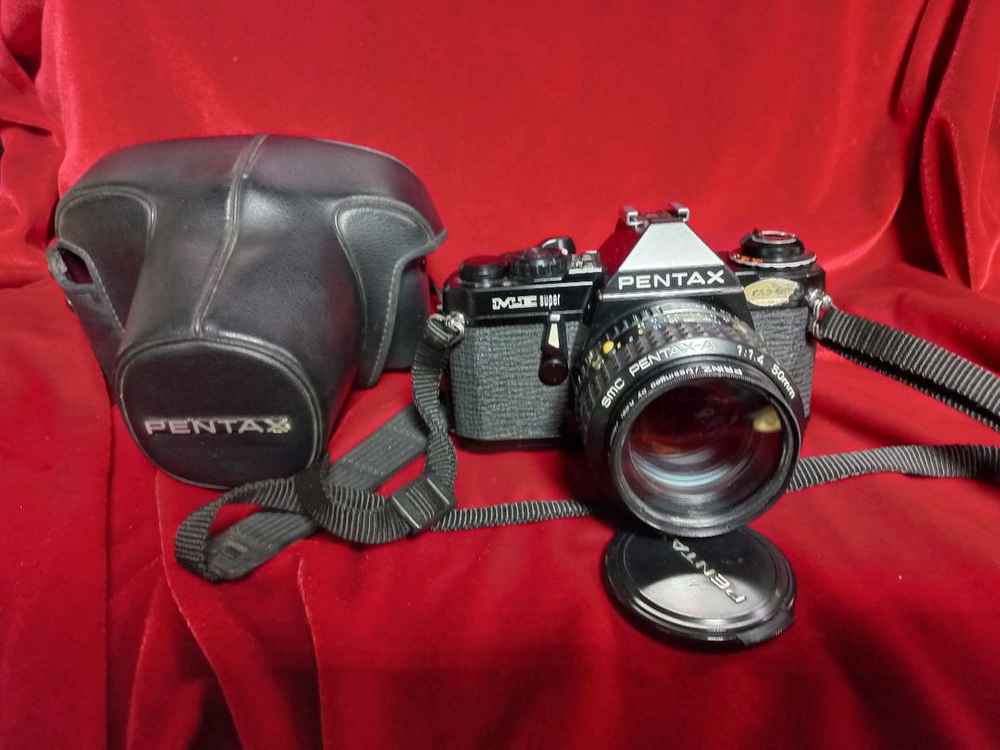 펜탁스 미슈퍼 블랙 필름 카메라 필카--3