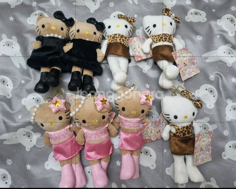 헬로키티 태닝키티 롱다리키티 블랙 키티 인형 키링 백꾸--0