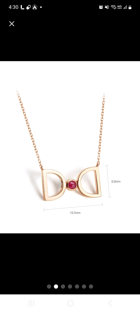 14k 디디에두보 드봉디디 목걸이(제일큰사이즈 2.9g--8