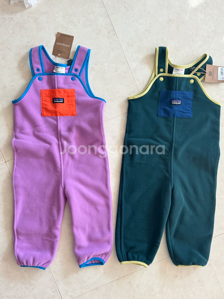 파타고니아 신칠라 오버롤 2t 그린 새상품--2