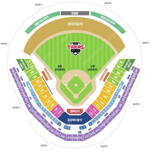 10월3일 KIA타이거즈vs삼성라이온즈 3루K9석 양도
