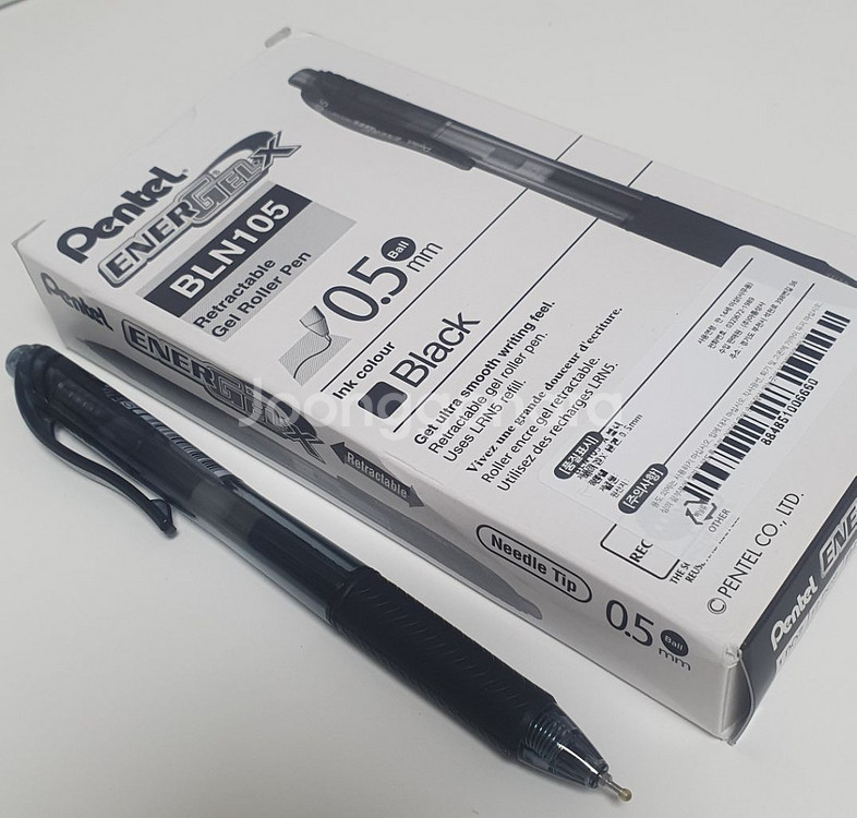 펜텔 에너겔 0.5mm 검정 젤펜--0