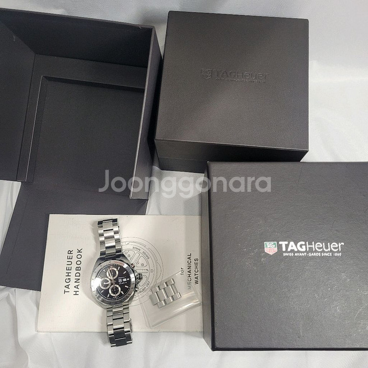 태그호이어 포뮬러1 크로노그래프 오토매틱 검판 시계--1