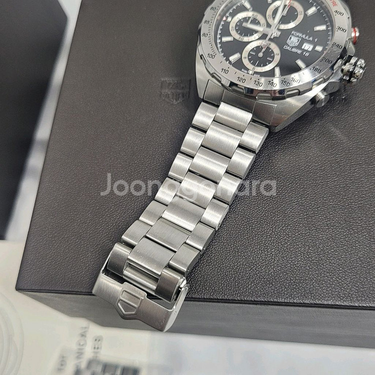 태그호이어 포뮬러1 크로노그래프 오토매틱 검판 시계--6