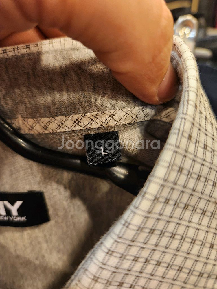 DKNY 남성 체크 셔츠--8
