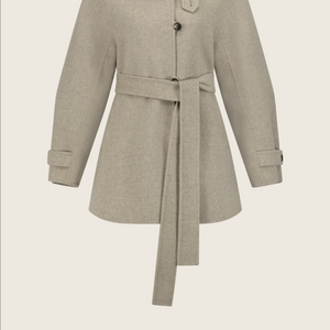 유메르 베일리 캐시미어 하프코트 문베이지 이미지