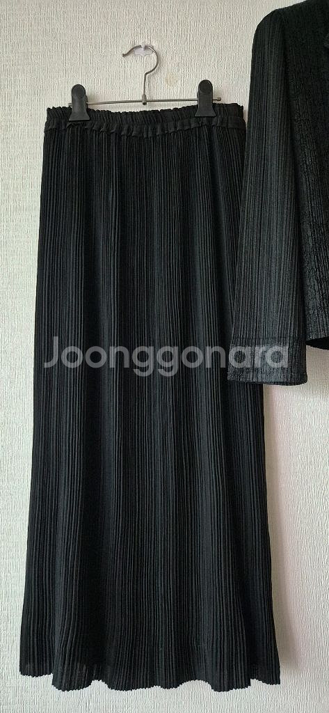 이세이미야케 플리츠플리즈자켓+일제양면롱스커트외--5