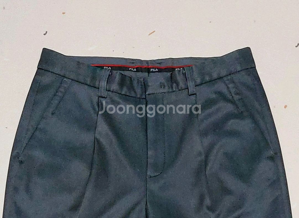 새제품급/휠라 겨울골프바지32 기모바지 스판--1