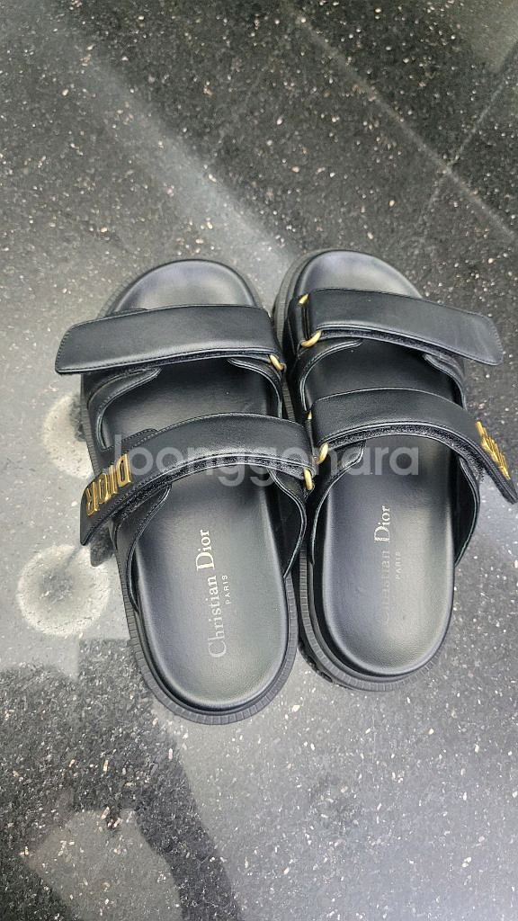 디올 디오락 슬리퍼 36사이즈--5