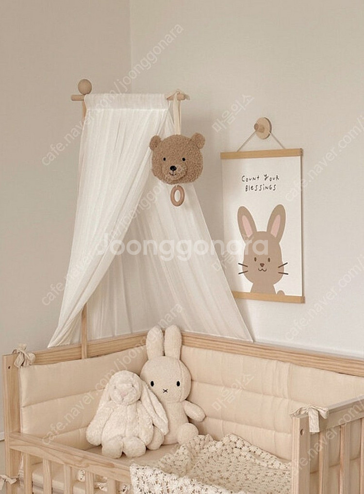 노키모어 체리 딸랑이 테디베어 뮤직모빌 새상품 미개봉--0