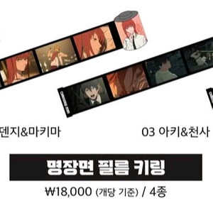 체인소맨 필름 키링 팝니다