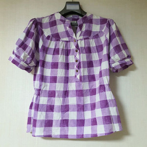 스카치앤소다 키즈 린넨 반팔 체크 셔츠