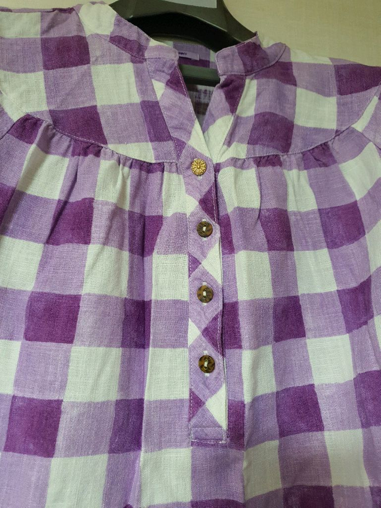 스카치앤소다 키즈 린넨 반팔 체크 셔츠--2