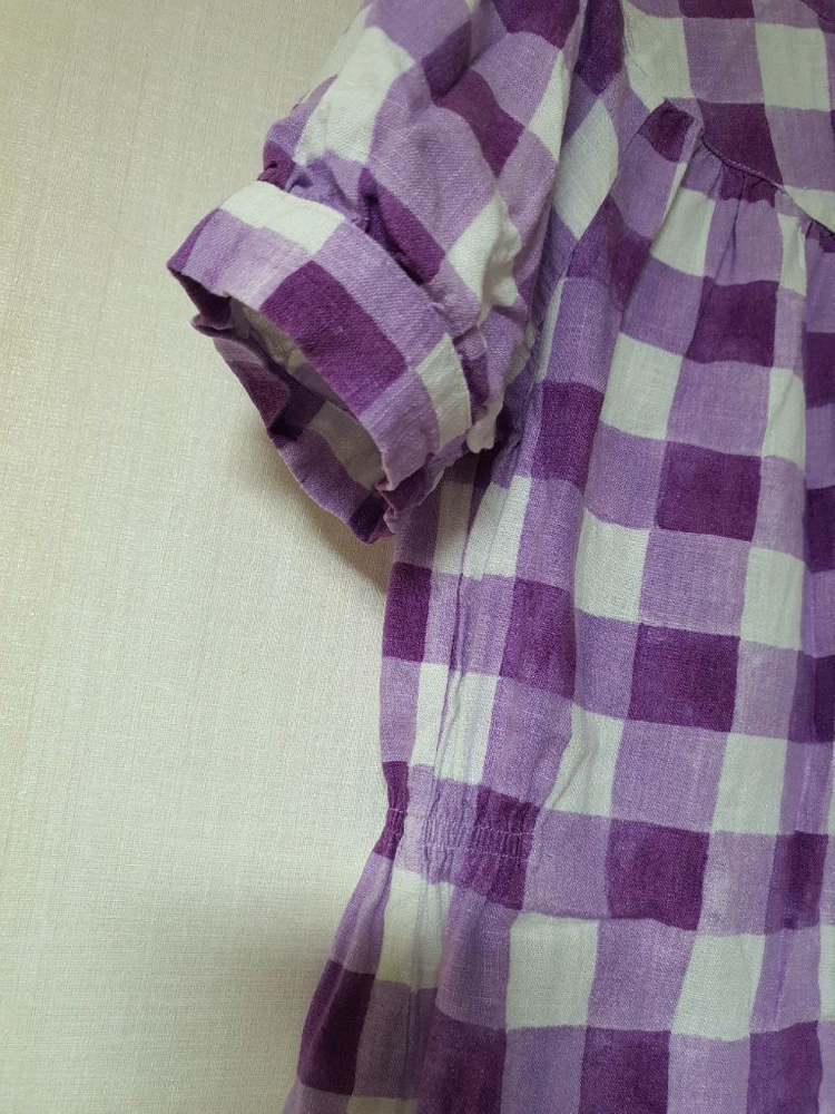 스카치앤소다 키즈 린넨 반팔 체크 셔츠--5