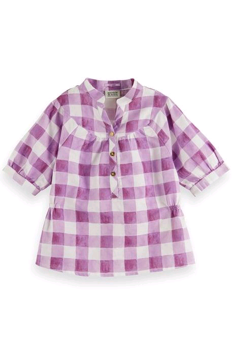 스카치앤소다 키즈 린넨 반팔 체크 셔츠--8