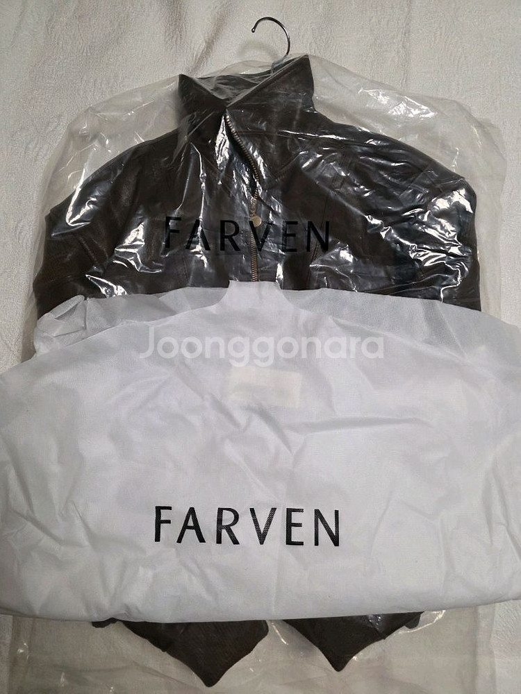 파르벵 콩테 립 밑단 가죽 점퍼 레더 자켓 브라운--5