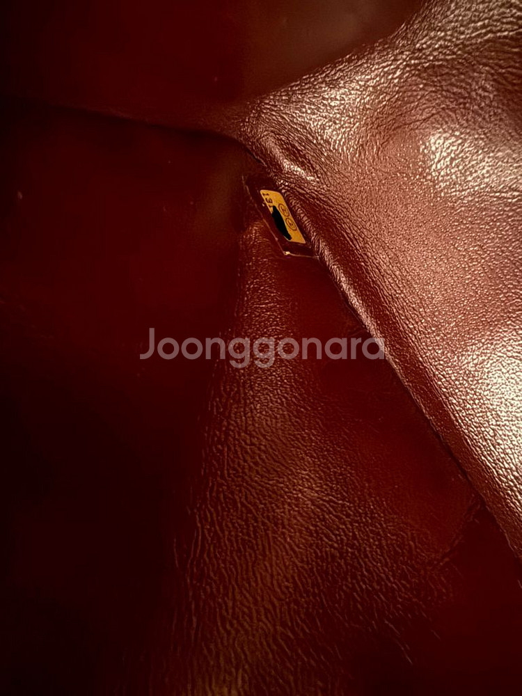 정품 샤넬 빈티지 2.55 블랙 금장 체인백 13번대--8