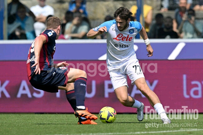 22-23 나폴리 어쎈틱 홈 셔츠 팝니다--3