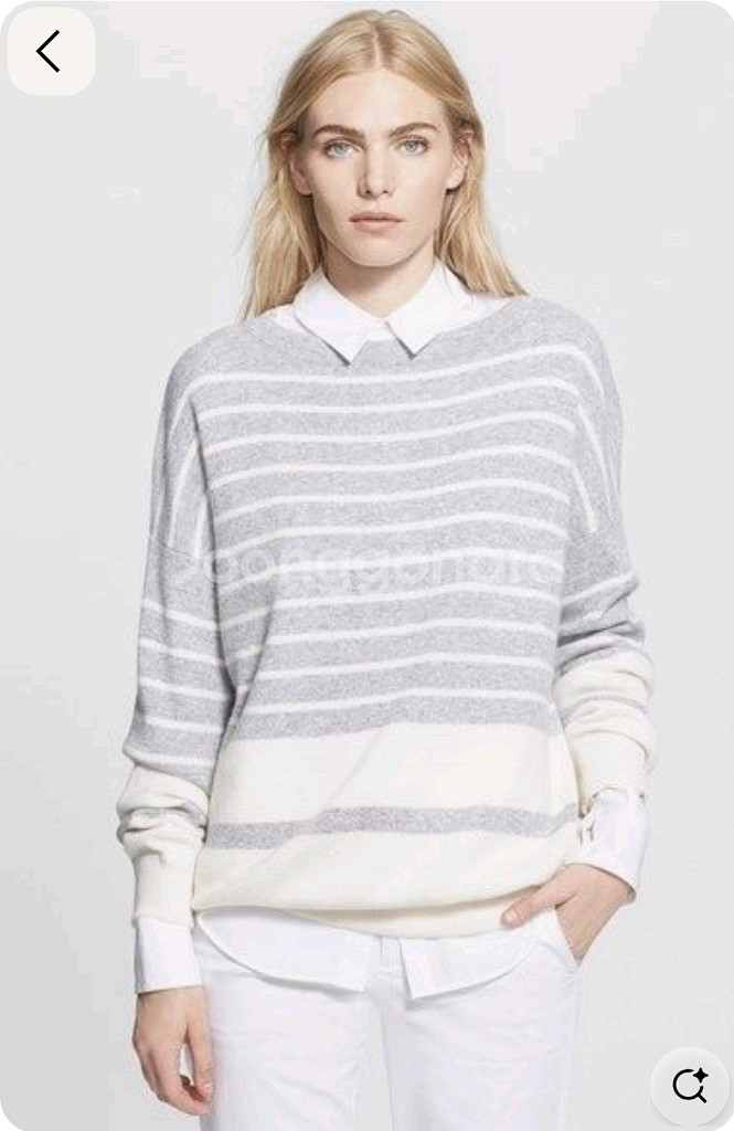 빈스 VINCE 캐시미어 100% 스트라이프 니트 탑--0