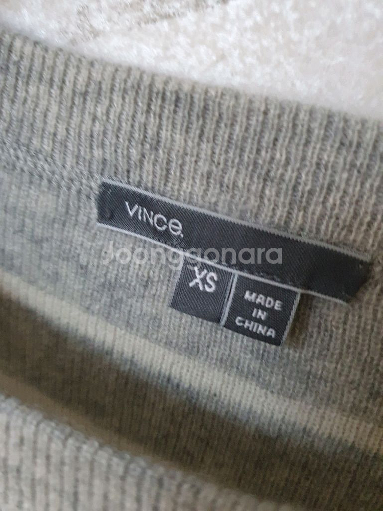빈스 VINCE 캐시미어 100% 스트라이프 니트 탑--5