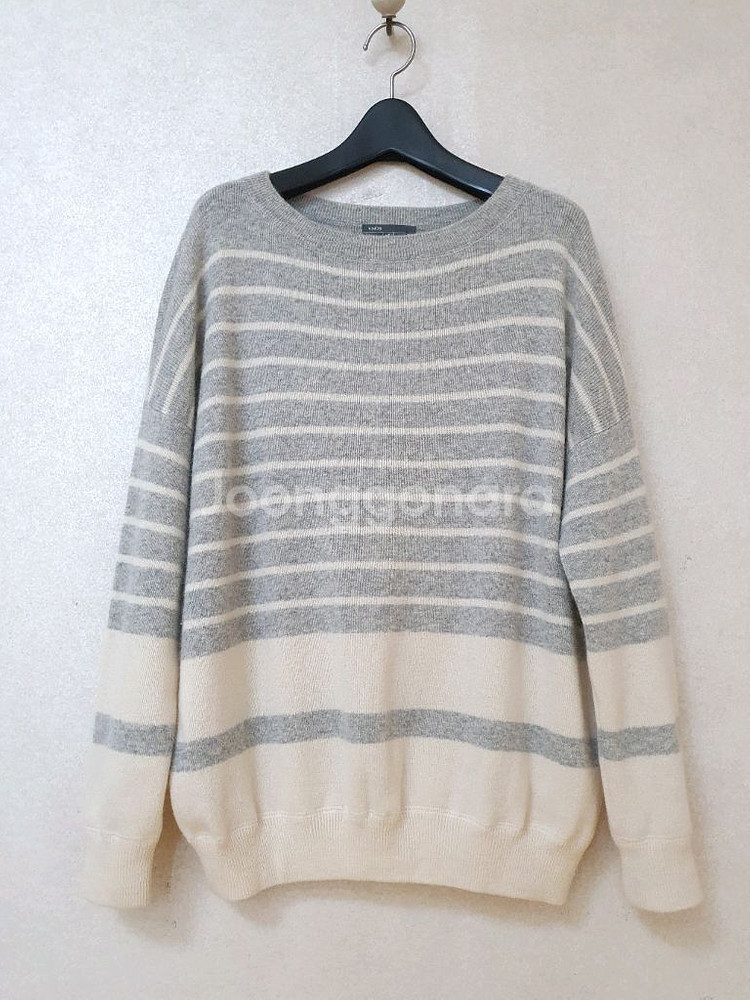 빈스 VINCE 캐시미어 100% 스트라이프 니트 탑--2