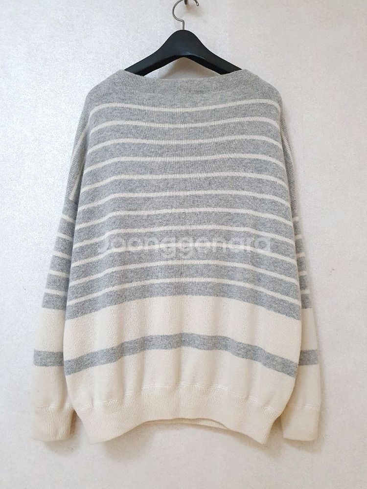 빈스 VINCE 캐시미어 100% 스트라이프 니트 탑--8