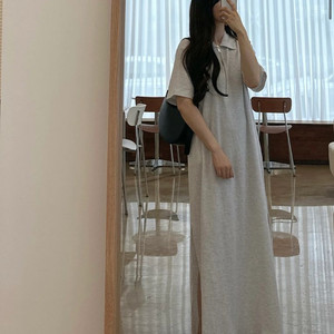 와플트임지퍼원피스 카라반팔원피스 옆트임원피스 등원룩