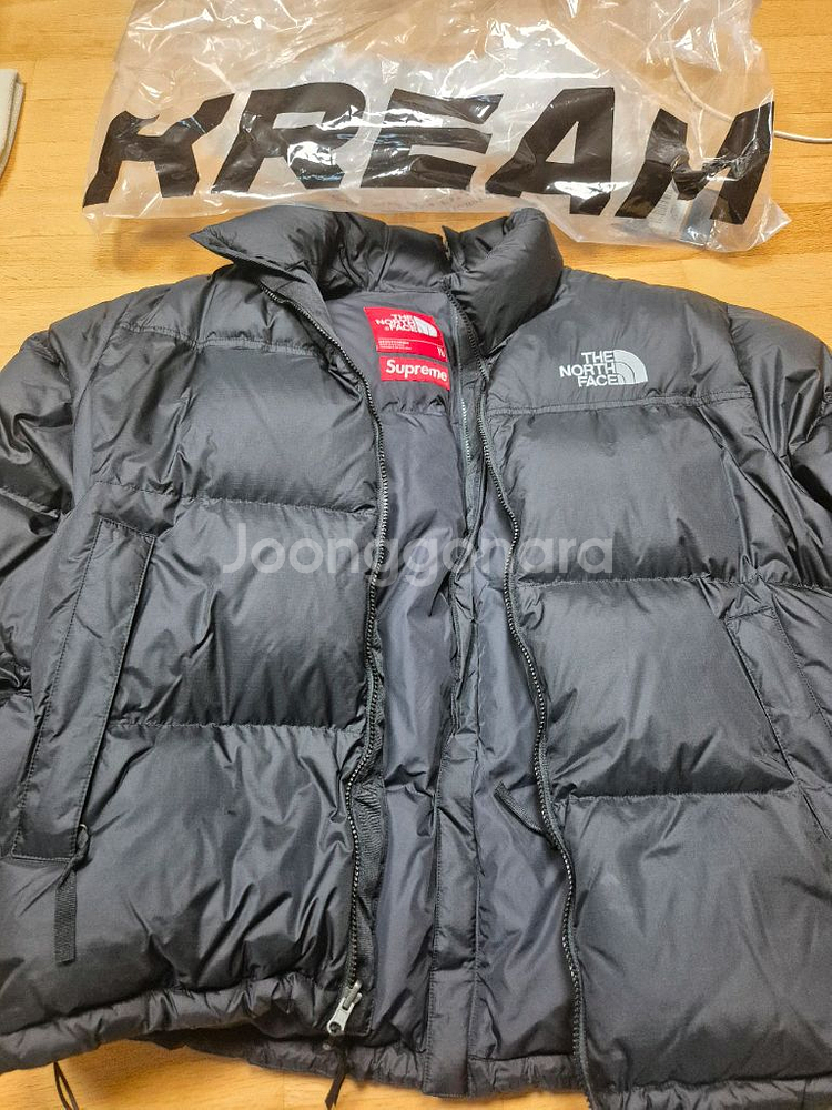 슈프림 노스페이스 스플릿 눕시 패딩 블랙 24SS XL--1
