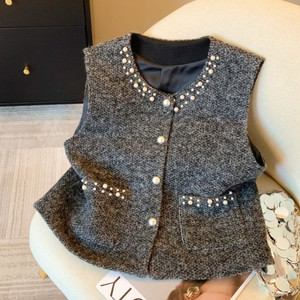 트위드진주조끼