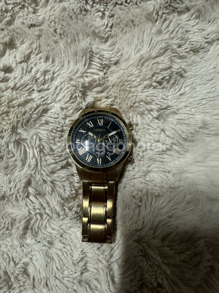 파슬(FOSSIL) 골드톤 크로노그래프 남성용 메탈시계--0
