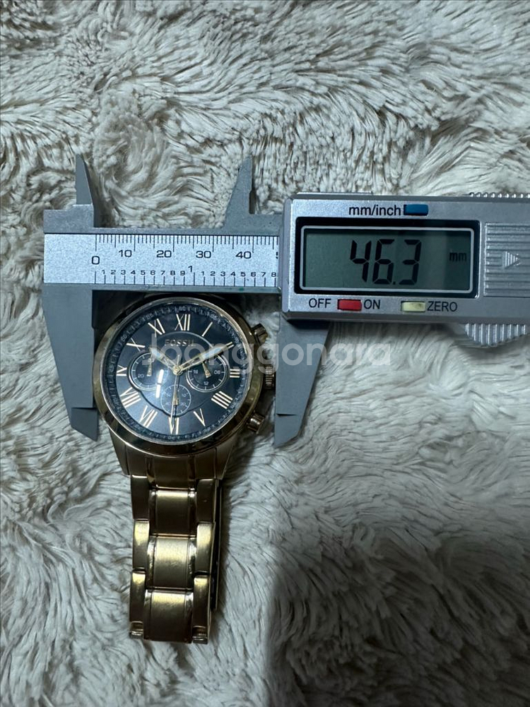 파슬(FOSSIL) 골드톤 크로노그래프 남성용 메탈시계--6