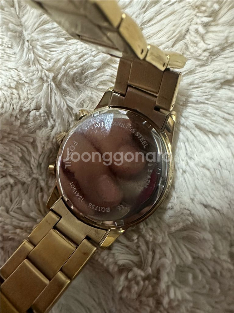 파슬(FOSSIL) 골드톤 크로노그래프 남성용 메탈시계--5