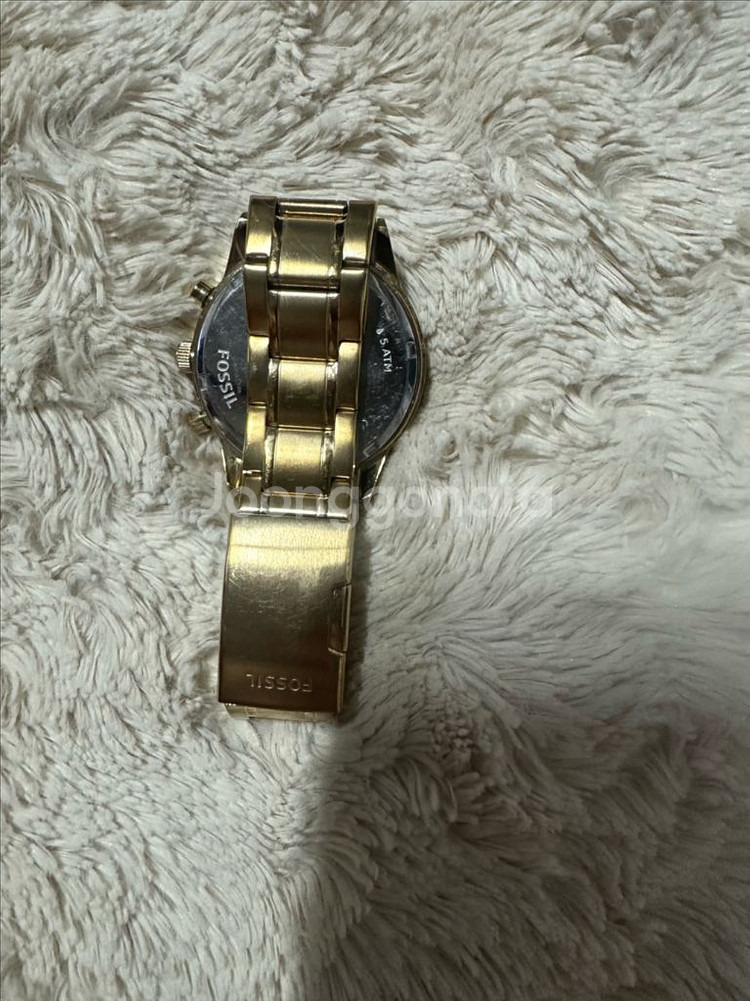 파슬(FOSSIL) 골드톤 크로노그래프 남성용 메탈시계--3