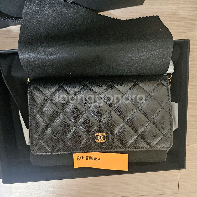 샤넬 woc 캐비어 금장 미사용--3