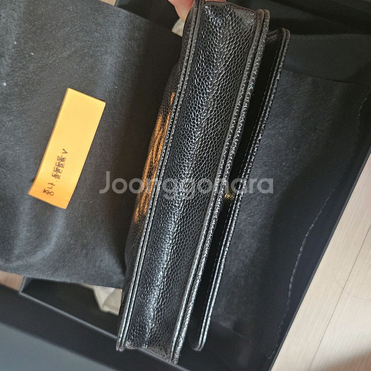 샤넬 woc 캐비어 금장 미사용--8