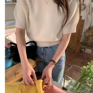 라운지 프리미엄 홀가 니트 탑 (울100)