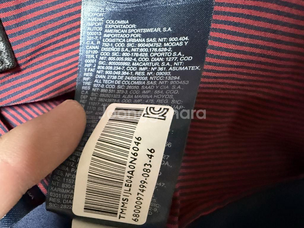 타미힐피거 양가죽 자켓 남성용 95사이즈--7