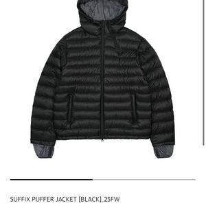 산산기어 서픽스 푸퍼 자켓 블랙 25fw